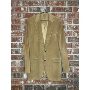 Vintage Beaconsfield Corduroy Blazer/Sportcoat Tan Size 46L Made in USA Classic
